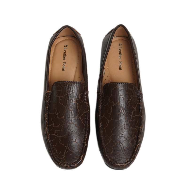 Premium chocolate laser print loafer