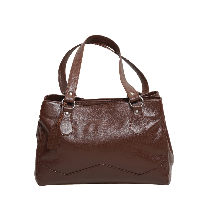 Genuine Pebble Leather Shoulder Handbag
